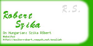 robert szika business card