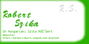 robert szika business card